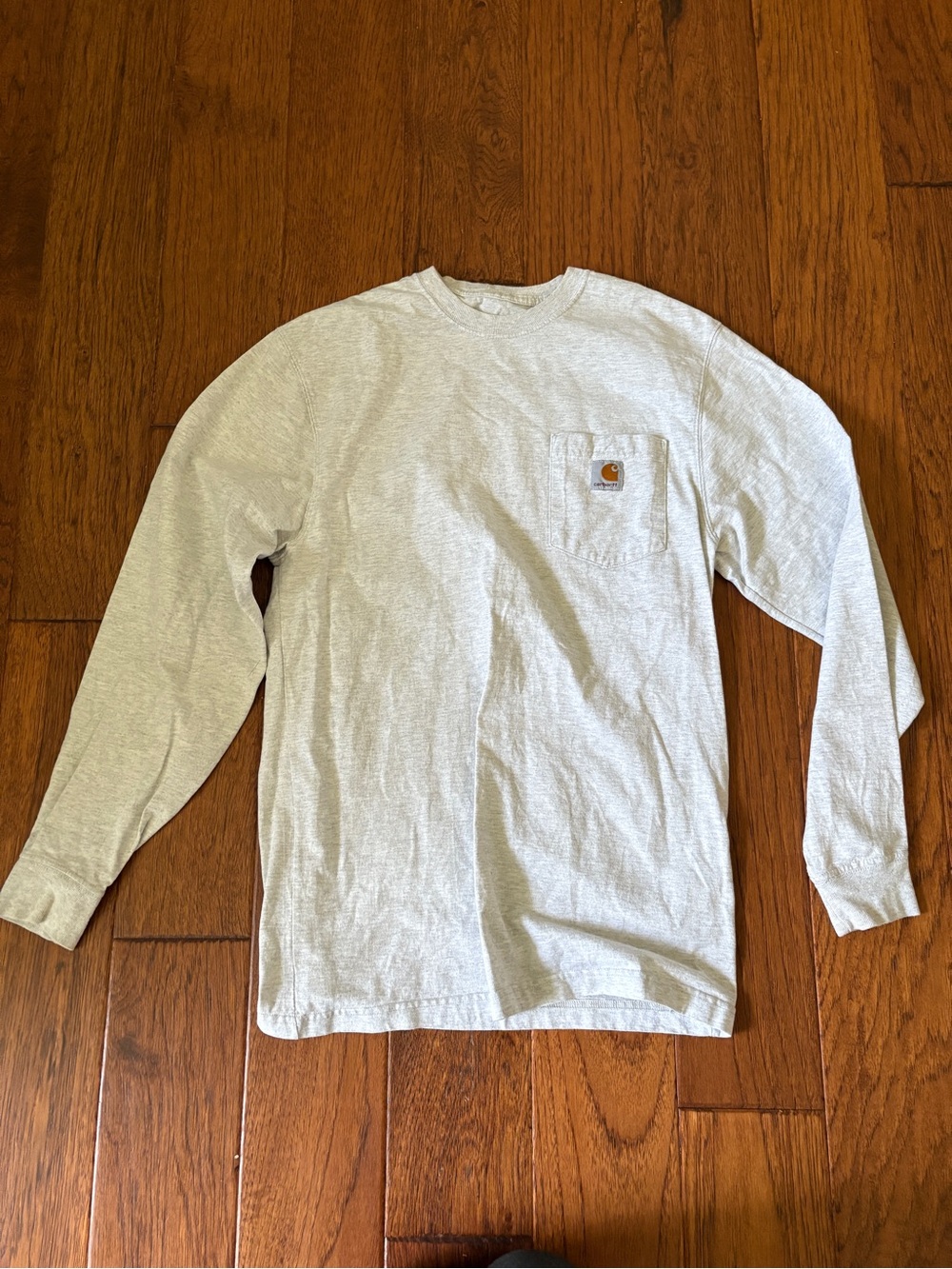 Carhartt Light Gray Long-Sleeve Pocket Tee